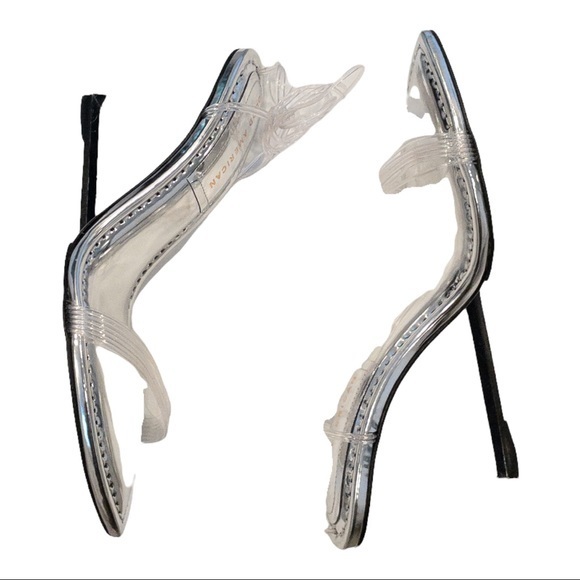 GOOD AMERICAN Cinder-F*cking-Rella Wedge in Silver - Size 7.5 - Picture 14 of 15